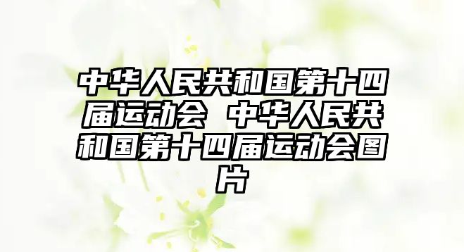 中華人民共和國第十四屆運動會 中華人民共和國第十四屆運動會圖片