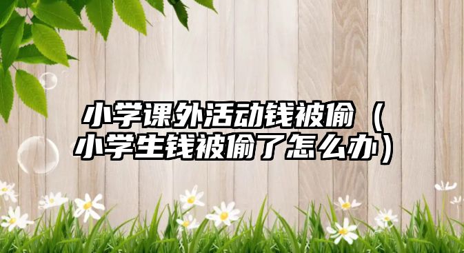 小學課外活動錢被偷（小學生錢被偷了怎么辦）