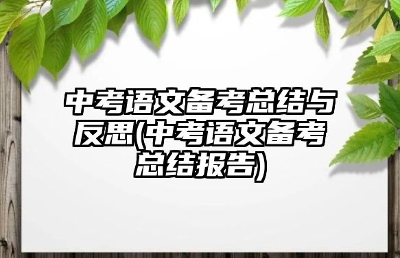 中考語文備考總結(jié)與反思(中考語文備考總結(jié)報告)