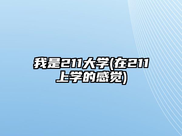 我是211大學(在211上學的感覺)