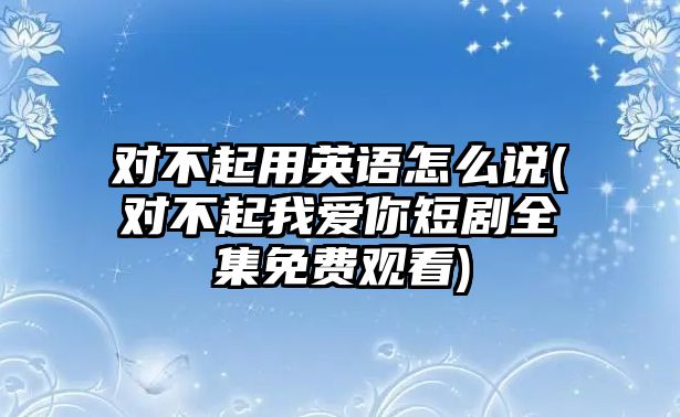 對(duì)不起用英語怎么說(對(duì)不起我愛你短劇全集免費(fèi)觀看)