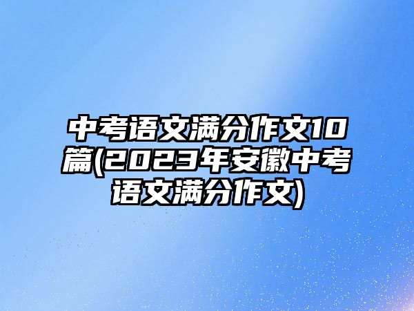 中考語(yǔ)文滿分作文10篇(2023年安徽中考語(yǔ)文滿分作文)