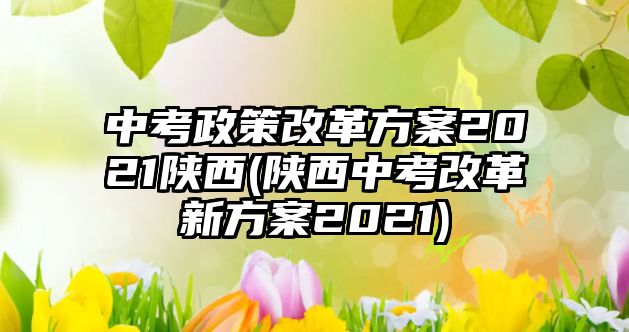 中考政策改革方案2021陜西(陜西中考改革新方案2021)