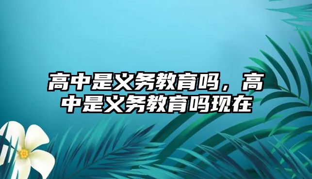 高中是義務教育嗎，高中是義務教育嗎現(xiàn)在