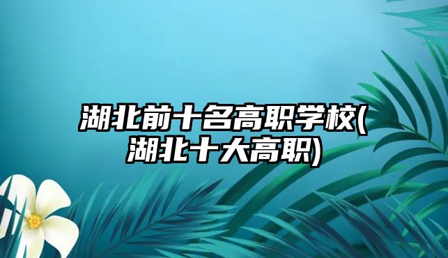 湖北前十名高職學校(湖北十大高職)