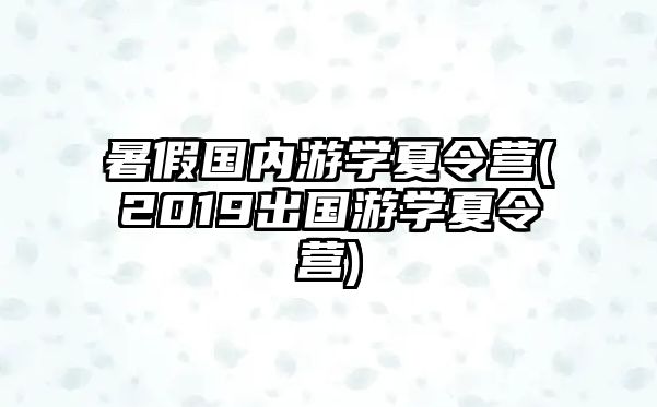 暑假國內(nèi)游學(xué)夏令營(2019出國游學(xué)夏令營)