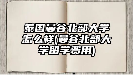 泰國(guó)曼谷北部大學(xué)怎么樣(曼谷北部大學(xué)留學(xué)費(fèi)用)