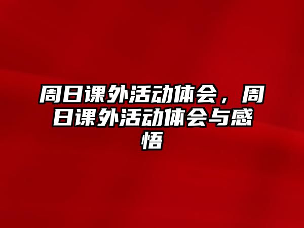 周日課外活動體會，周日課外活動體會與感悟