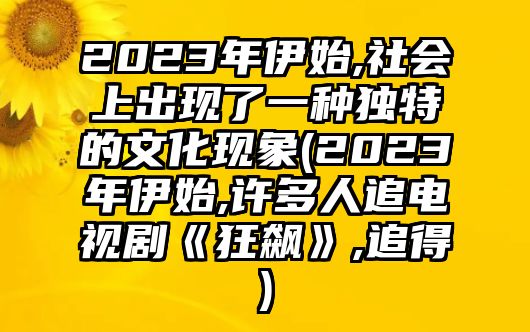 2023年伊始,社會上出現(xiàn)了一種獨特的文化現(xiàn)象(2023年伊始,許多人追電視劇《狂飆》,追得)