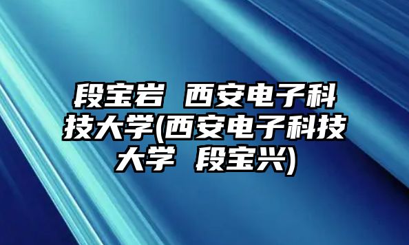 段寶巖 西安電子科技大學(xué)(西安電子科技大學(xué) 段寶興)