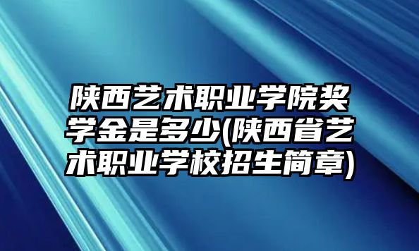 陜西藝術(shù)職業(yè)學(xué)院獎學(xué)金是多少(陜西省藝術(shù)職業(yè)學(xué)校招生簡章)