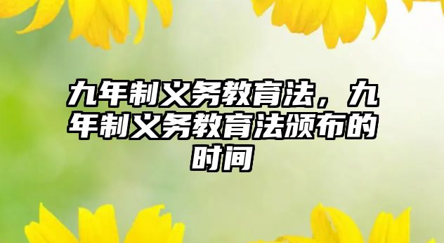 九年制義務(wù)教育法，九年制義務(wù)教育法頒布的時(shí)間