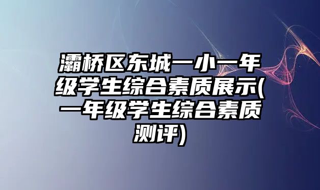 灞橋區(qū)東城一小一年級(jí)學(xué)生綜合素質(zhì)展示(一年級(jí)學(xué)生綜合素質(zhì)測(cè)評(píng))