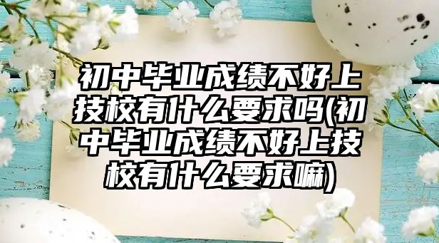 初中畢業(yè)成績不好上技校有什么要求嗎(初中畢業(yè)成績不好上技校有什么要求嘛)