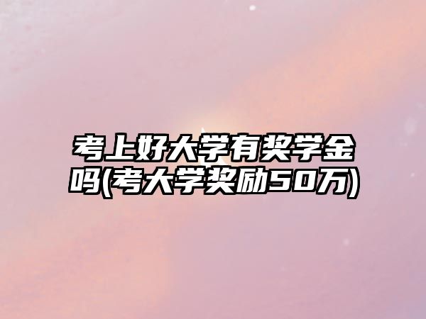 考上好大學(xué)有獎學(xué)金嗎(考大學(xué)獎勵50萬)