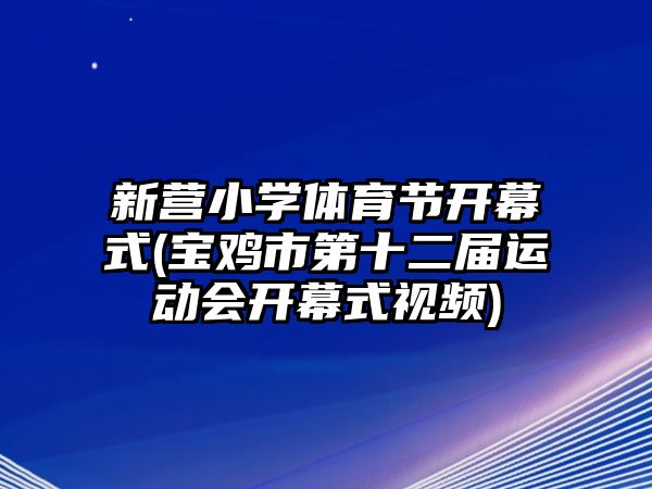 新營(yíng)小學(xué)體育節(jié)開幕式(寶雞市第十二屆運(yùn)動(dòng)會(huì)開幕式視頻)