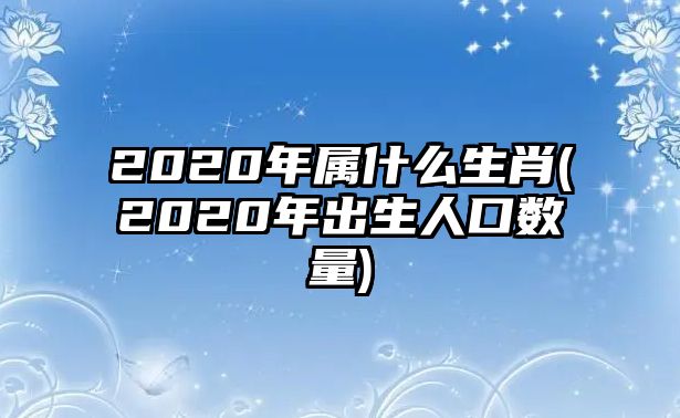 2020年屬什么生肖(2020年出生人口數(shù)量)