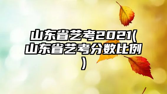 山東省藝考2021(山東省藝考分?jǐn)?shù)比例)