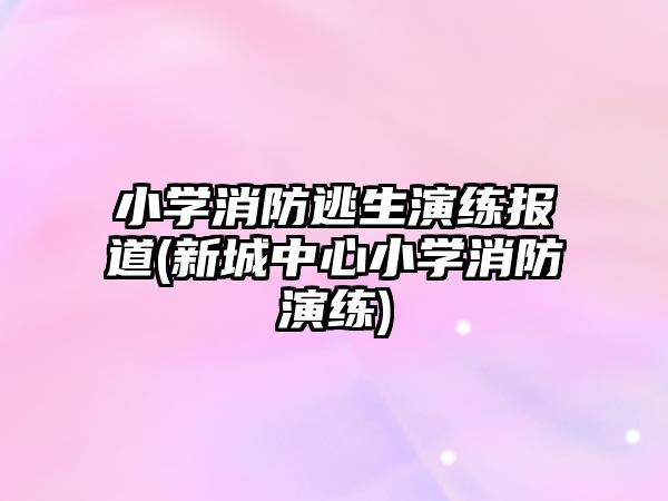 小學消防逃生演練報道(新城中心小學消防演練)