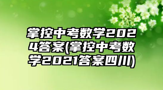 掌控中考數(shù)學(xué)2024答案(掌控中考數(shù)學(xué)2021答案四川)