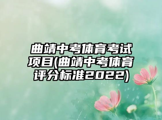 曲靖中考體育考試項目(曲靖中考體育評分標準2022)