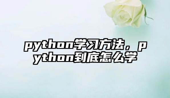 python學(xué)習(xí)方法，python到底怎么學(xué)