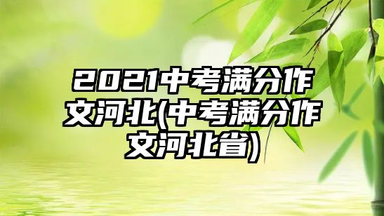 2021中考滿分作文河北(中考滿分作文河北省)