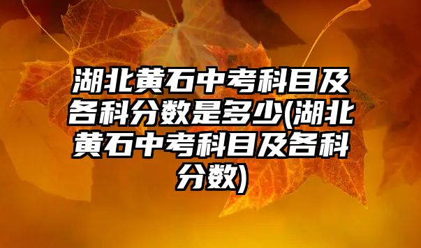 湖北黃石中考科目及各科分?jǐn)?shù)是多少(湖北黃石中考科目及各科分?jǐn)?shù))