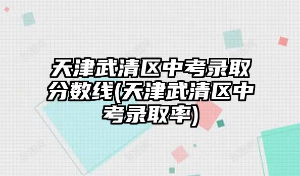 天津武清區(qū)中考錄取分數線(天津武清區(qū)中考錄取率)