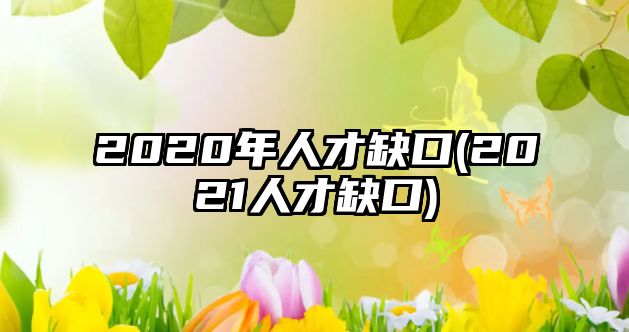 2020年人才缺口(2021人才缺口)