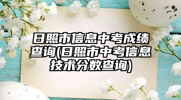 日照市信息中考成績查詢(日照市中考信息技術分數查詢)