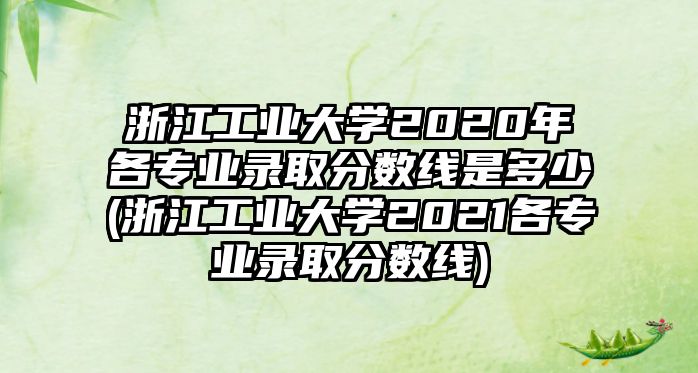 浙江工業(yè)大學2020年各專業(yè)錄取分數(shù)線是多少(浙江工業(yè)大學2021各專業(yè)錄取分數(shù)線)