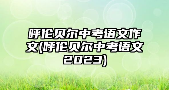 呼倫貝爾中考語文作文(呼倫貝爾中考語文2023)