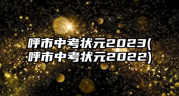 呼市中考狀元2023(呼市中考狀元2022)