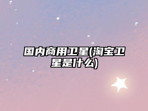 國(guó)內(nèi)商用衛(wèi)星(淘寶衛(wèi)星是什么)