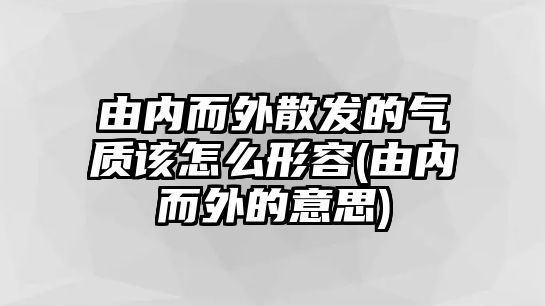 由內(nèi)而外散發(fā)的氣質(zhì)該怎么形容(由內(nèi)而外的意思)