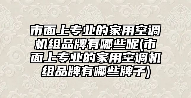 市面上專業(yè)的家用空調(diào)機組品牌有哪些呢(市面上專業(yè)的家用空調(diào)機組品牌有哪些牌子)