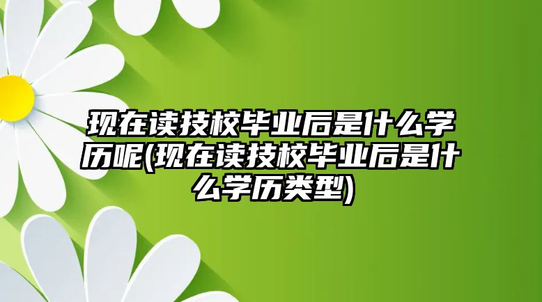 現(xiàn)在讀技校畢業(yè)后是什么學歷呢(現(xiàn)在讀技校畢業(yè)后是什么學歷類型)