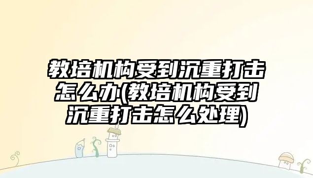 教培機構(gòu)受到沉重打擊怎么辦(教培機構(gòu)受到沉重打擊怎么處理)