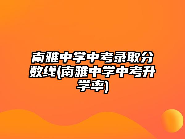 南雅中學中考錄取分數(shù)線(南雅中學中考升學率)